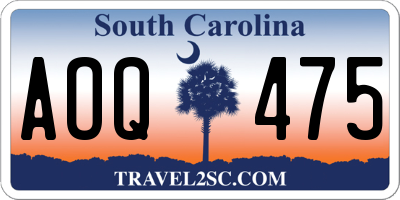 SC license plate AOQ475