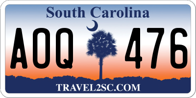 SC license plate AOQ476