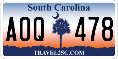 SC license plate AOQ478
