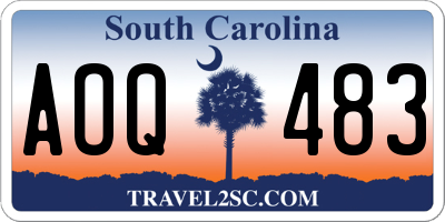 SC license plate AOQ483