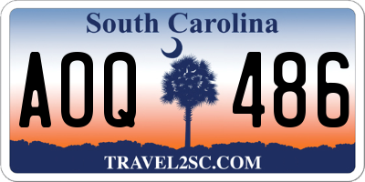 SC license plate AOQ486
