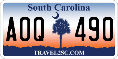SC license plate AOQ490