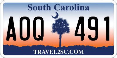 SC license plate AOQ491