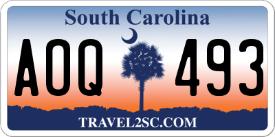 SC license plate AOQ493
