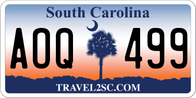 SC license plate AOQ499
