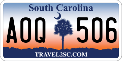 SC license plate AOQ506