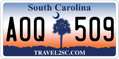 SC license plate AOQ509