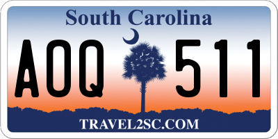 SC license plate AOQ511