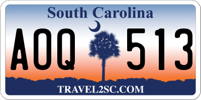 SC license plate AOQ513