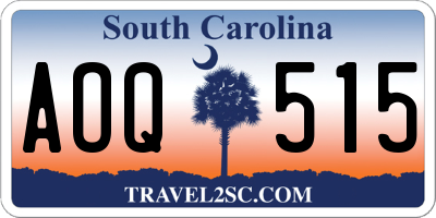 SC license plate AOQ515