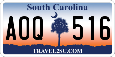 SC license plate AOQ516
