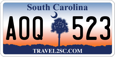 SC license plate AOQ523