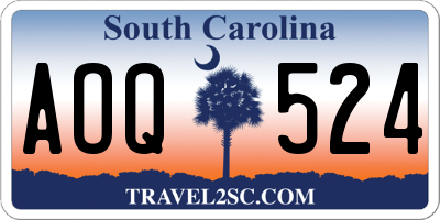 SC license plate AOQ524