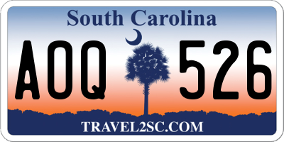SC license plate AOQ526