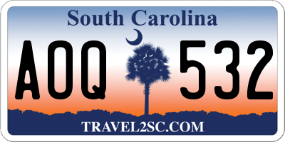 SC license plate AOQ532