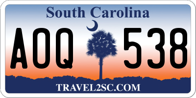 SC license plate AOQ538