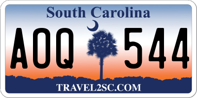 SC license plate AOQ544