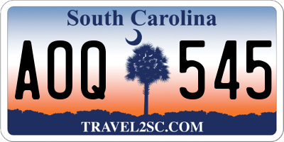 SC license plate AOQ545