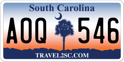 SC license plate AOQ546