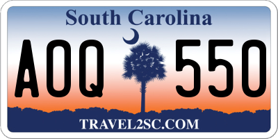 SC license plate AOQ550