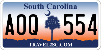 SC license plate AOQ554