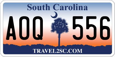 SC license plate AOQ556