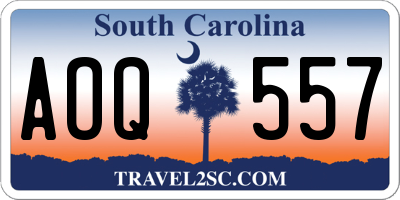 SC license plate AOQ557