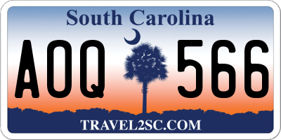 SC license plate AOQ566