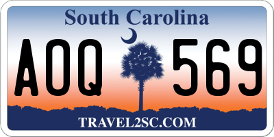 SC license plate AOQ569