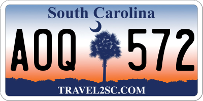 SC license plate AOQ572