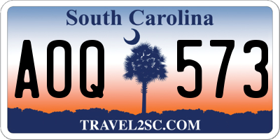 SC license plate AOQ573