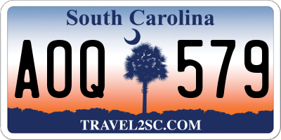 SC license plate AOQ579