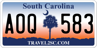 SC license plate AOQ583