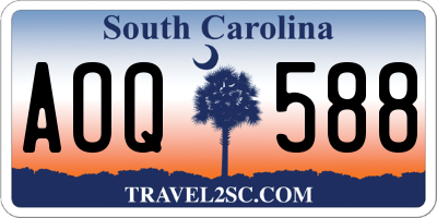 SC license plate AOQ588