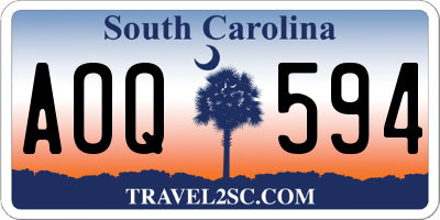 SC license plate AOQ594