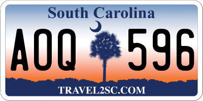 SC license plate AOQ596