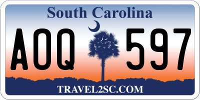 SC license plate AOQ597