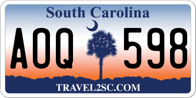SC license plate AOQ598