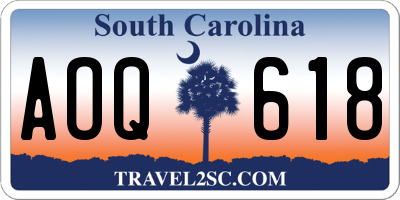 SC license plate AOQ618