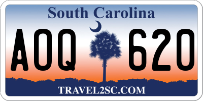 SC license plate AOQ620