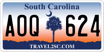 SC license plate AOQ624