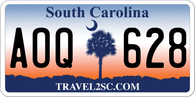 SC license plate AOQ628