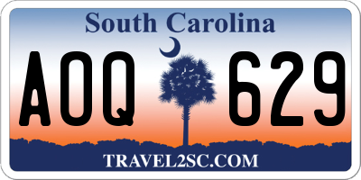 SC license plate AOQ629