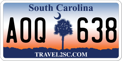 SC license plate AOQ638