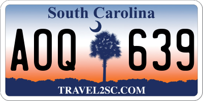 SC license plate AOQ639