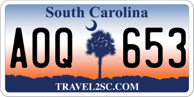 SC license plate AOQ653