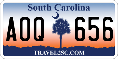 SC license plate AOQ656