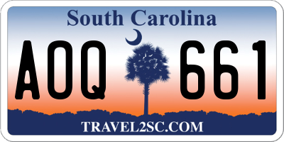 SC license plate AOQ661