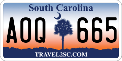 SC license plate AOQ665