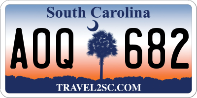 SC license plate AOQ682